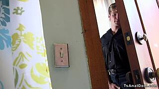 a big cock ladyboy enjoys oral and assfucking domination in a steamy bubble bath