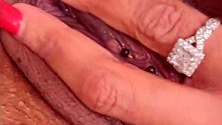 Ebony milf rips clothes to make cum drip from tight wet pussy