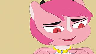 与龙繁殖，激烈肛交，卡通风格