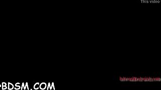 Bound Hottie Endures Intense Oral Play