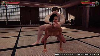 oh man, ethan totally wrecked meigui in naked 3d wrestling match!