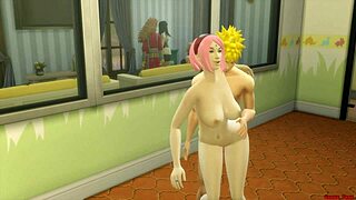 Naruto hentai episode 24 features sakura getting intimate with naruto while sasuke watches in disbelief