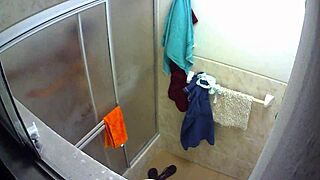 peruvian domestic employee bathing in her home