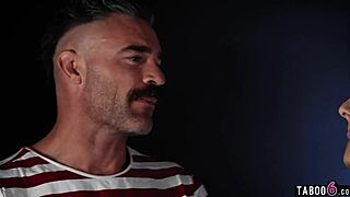 Latina teen Eliza Ibarra rides old Charles Dera!