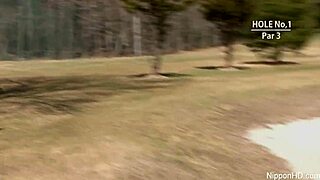 asian teen 18+ plays golf nude