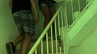 Latina teen arrives from work to suck cousin's cock deepthroat and doggystyle!