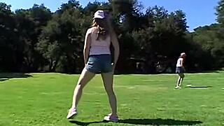 Does petite april finger and lick her teen girlfriend's pussy?