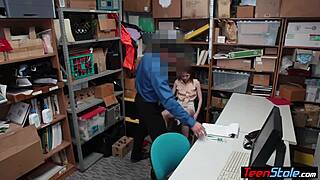 Arrogant teen thief gets fucked by police officer for freedom