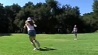 Does petite april finger and lick her teen girlfriend's pussy?