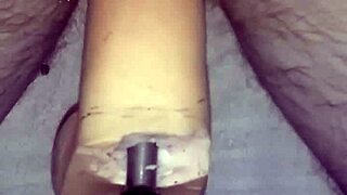 Me plunging deep into my 10-inch dildo