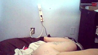 Amateur BBW rides massive BBC in interracial pounding!