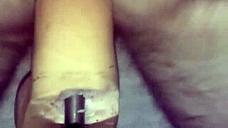 Me plunging deep into my 10-inch dildo