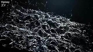 cheerleaders ashley ocean and akasha coliun lick each other in bathroom with tattoos and fishnets