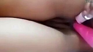 First time inserting vibrator into shaved ass