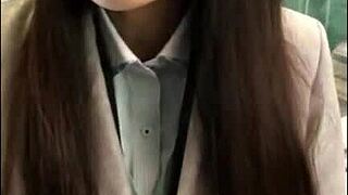 New OL K・N deepthroats intensely for creampie