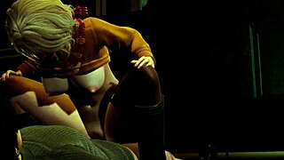 This 3D anime features Ashley L from Resident Evil 4 remake in cartoon style.