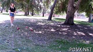 Naughty babe eagerly engages in a kinky scene with sloppy blowjob and intense orgasm