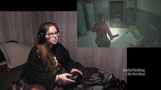 playing through resident evil 2 strip part 2