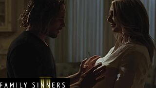 horny milf kayley gunner fucking her son-in-law tyler nixon in doggystyle, pussy missionary, cowgirl riding, brunette hardcore action