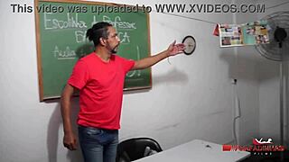 i'm so naughty in school with teacher badaro rubens badaro, sucking his monster cock and getting my tits fucked hard