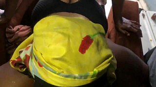 Horny hookup girl handles two big black cocks 😏