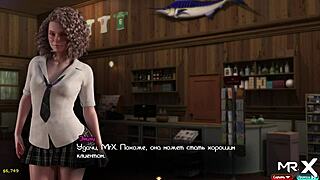 Treasure of Nadia: Brunette fucked anally by mature woman