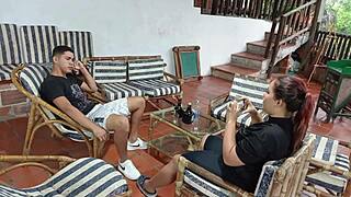 Want to suck my brother-in-law's big cock while he rests?