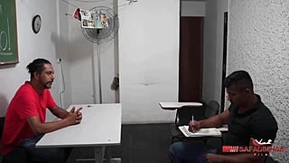 i'm so naughty in school with teacher badaro rubens badaro, sucking his monster cock and getting my tits fucked hard