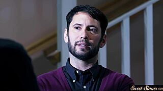 Inked teen rides dick then doggystyle