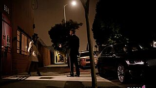 Petite Young Woman In Stockings And Lingerie Deepthroats Two Horny Men In Threesome