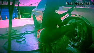 i watched the ebony stripper at the car wash in dallas texas, her bikini got ripped during the performance.
