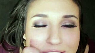 brunette teen 18+ tries deepthroat but fails in pov accident