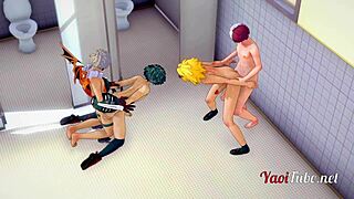 boku no hero yaoi 3d orgy in restroom with deku bakugou todoroki and kaminari 😈💦