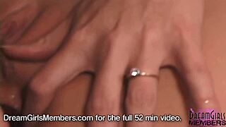 Hot blonde says, This big toy in my shaved ass feels amazing.