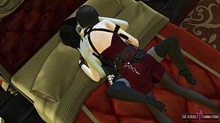 Ada Wong and Alcina Dimitrescu tease in hot lesbian sex with fingering and masturbation