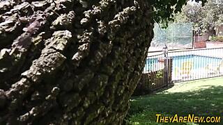 Overwhelmed by first time blowjob and fingering from teen amateur