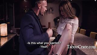 Pushy Teen Bartender Seduces Married Hotelier Outdoors