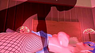 3d hentai maid with big ass gets creampied in fishnets