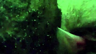 He was eating out that white girl's pussy in interracial cunilingus.