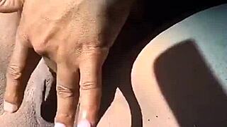 Ebony Milf Thot Squirts Wetly In Front Seat Of Car During Homemade Creampie Session