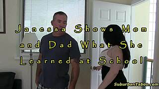 Janessa Reveals College Secrets with Bent Over Group Cowgirl