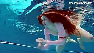 I'm Simonna, feeling so horny in this public pool underwater.