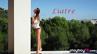 Skinny Babe Sabrissa Strips Sexy Bikini Outdoors, Revealing Shaved Pussy And Natural Tits. 😍