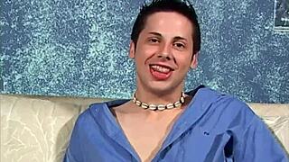 White guy passionately sucking black cock