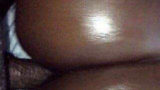 Hey, watch this oiled ebony ride that dick!