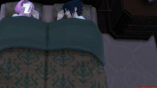 sakura gets anal from naruto clones while sasuke watchs