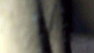 Bent over in doggystyle, this ebony babe takes a big black cock