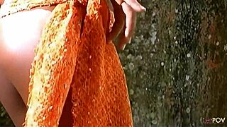 excited lesbian teens experiment with strapon assfucking at beach