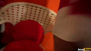 CHRISTMAS JENNY PINK DELIVERS SLOPPY BLOWJOB WITH HUGE CUM