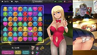 aiko and milf jessie both getting cumshots in huniepop uncensored